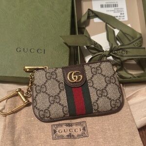 Gucci GG Supreme Ofidia coin  purse  Wallet with key hook key case